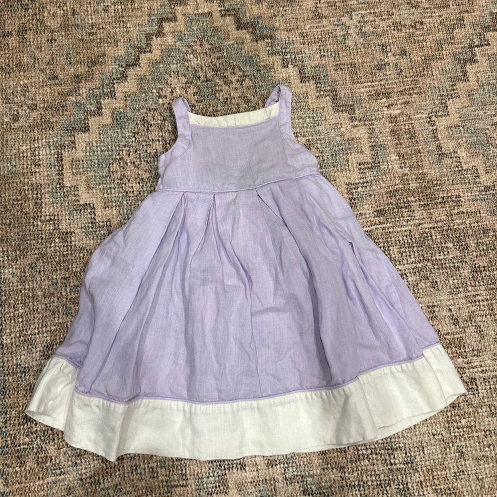 Janie and Jack Lavender and White Kids Dress